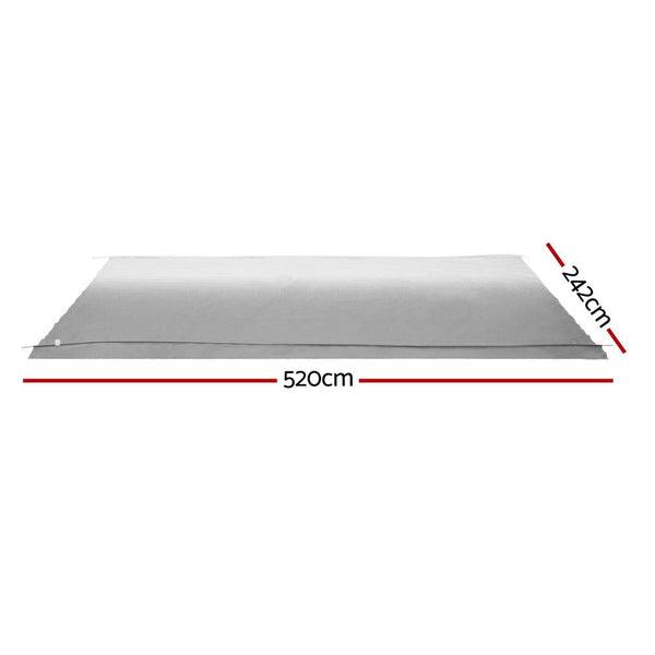 Weisshorn 18Ft Awning Rv Replacement Fabric 5.20M X 2.42M Awning & Canopy Parts