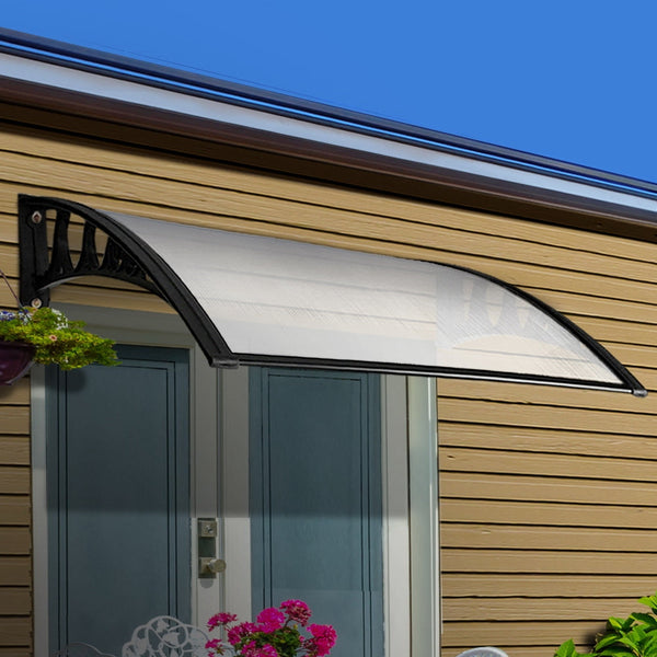 Instahut Door Awning 1Mx1m Transparent Panel Awning & Canopy Parts