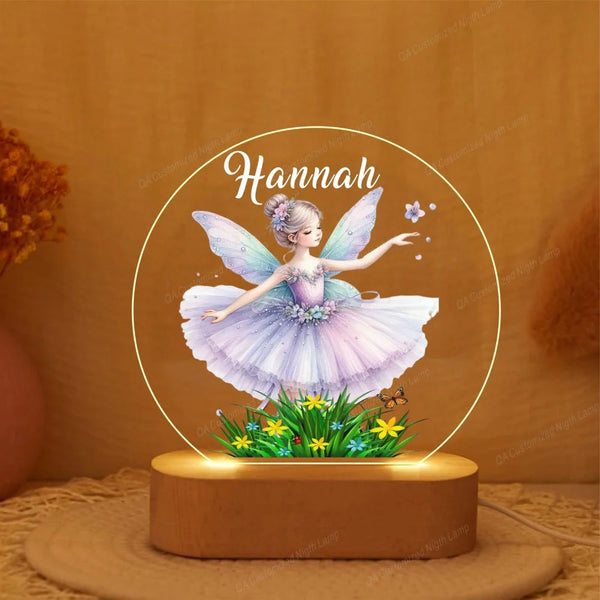 Personalized Ballerina Girl Night Light Kids Name Lamp For Baby Home Decor Christmas Present Night Lights