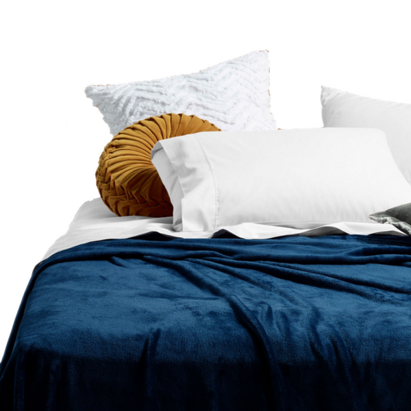 Accessorize Super Soft Blanket Queen/King Ink Blue Blankets