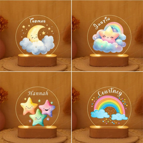 Moon Cloud Kids Night Light Nursery Decor Baby Bedside Lamp Gift Night Lights