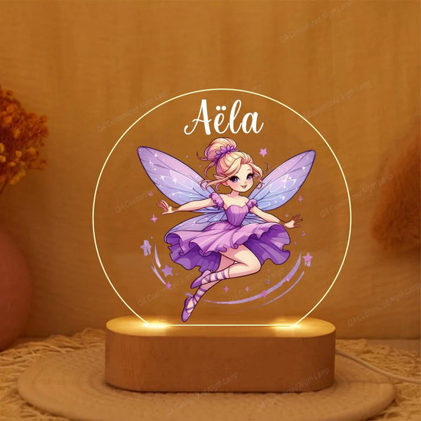 Personalized Ballerina Girl Night Light Kids Name Lamp For Baby Home Decor Christmas Present Night Lights
