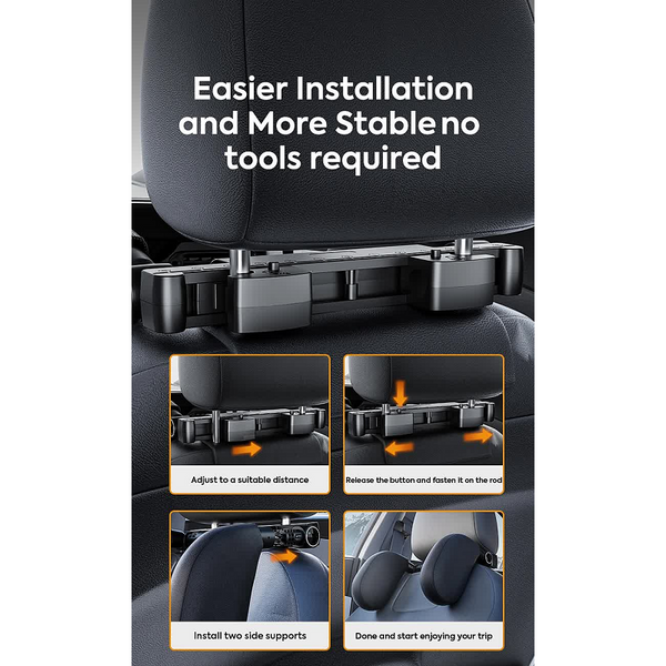 Elosung Black 3D Memory Foam Car Seat Headrest With Side Support Universal Neck Pillow For Travel Comfort Pillows