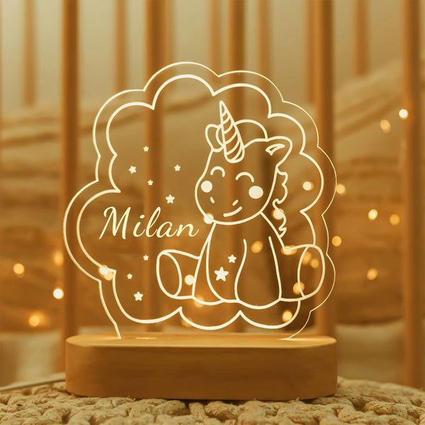 Custom Little One Kids Usb Night Light Personalized Children Name Lamp Nursery Newborn Bedroom Home Decoration Birthday Souvenir Gift Night Lights