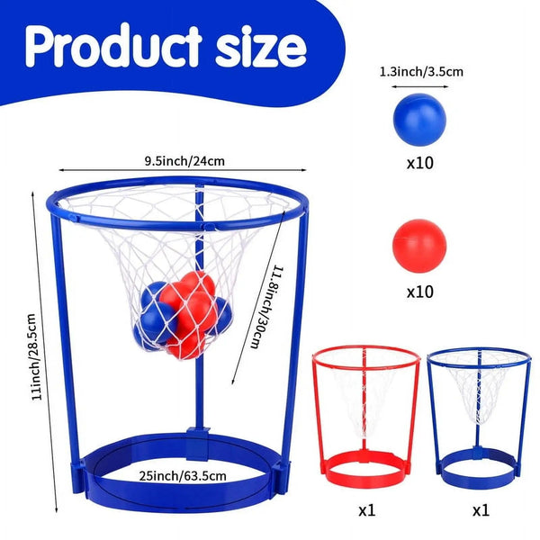 2 Pack Head Hoop Basketball Party Game For Kids Adults Adjustable Net Headband With 20 Balls Fun Gift Birthday Outdoor Toy Balls
