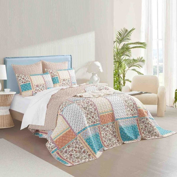 Amber Quilted Reversible Single/Double Coverlet Set By Renee Taylor Quilt Covers