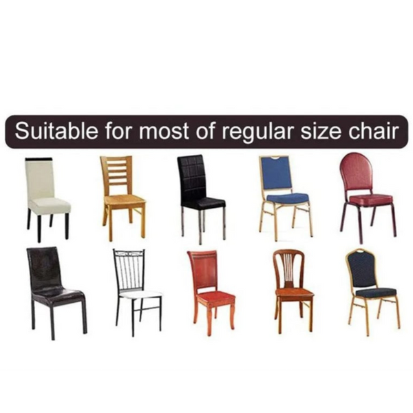 Chair Cover Ash Grey Waterproof Elastic Material For Dining Room Kitchen Banquet Slipcovers