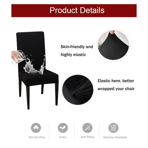 Chair Cover Yellow Anti Dirt Waterproof For Dining Room Kitchen Wedding Hotel Banquet Restaurant Slipcovers