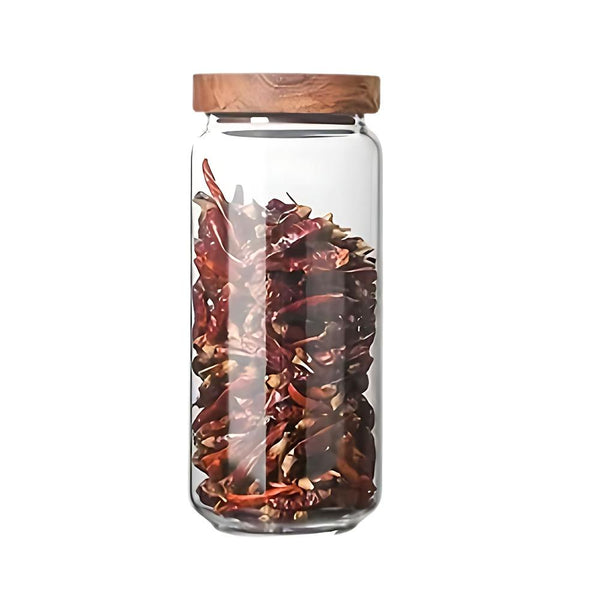 Condiments Container Round Glass Jar With Airtight Lid For Kitchen Storage Food Storage Containers