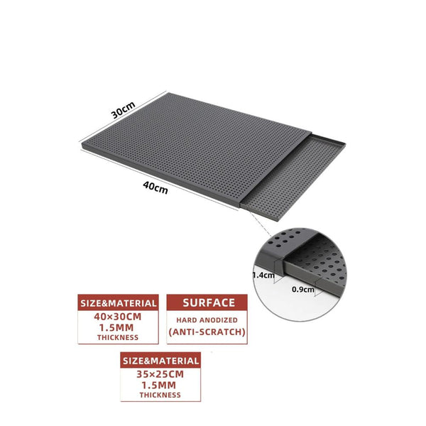 Baking Tray Black Rectangular Perforated Oven Pastry Sheet Pan For Baking Trays