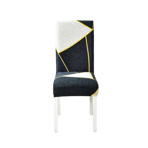 Chair Cover Black White Geometric Design Elastic Slipcover Dining Decor Furniture Slipcovers