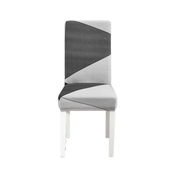 Gray Geometric Elastic Slipcover Chair Cover For Dining Decor Garden Slipcovers