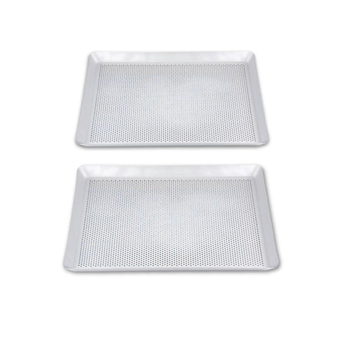 Baking Tray 2 Pieces Rectangular Perforated Oven Pastry Sheet Pan With Hole Baking Trays