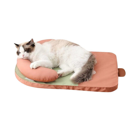 Pet Bed Kiwi Fruit Design Medium Washable Cooling Mat With Pillow Pet Beds