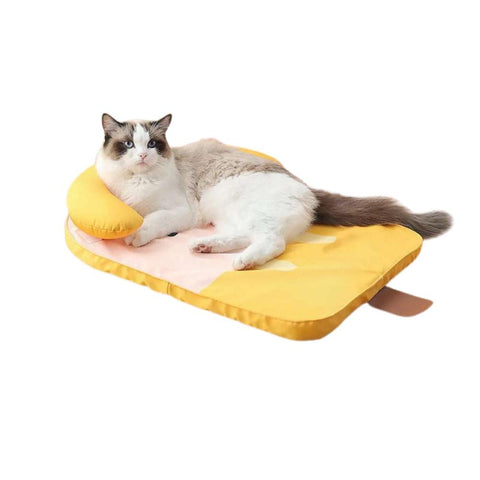 Pet Bed Banana Design Washable Cooling Mat With Pillow Pet Beds