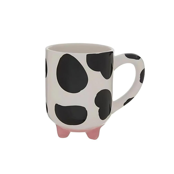 Ceramic Coffee Mug With Cow Print For Hot Beverages Drinkware Collection Mugs