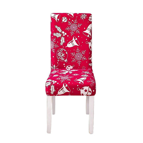 Chair Cover Red Christmas Bell Design Stretchable Dining Slipcover For Furniture Slipcovers