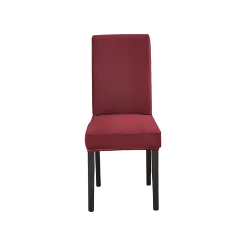 Maroon Plain Elastic Chair Cover Slipcover For Dining Decor Christmas Slipcovers