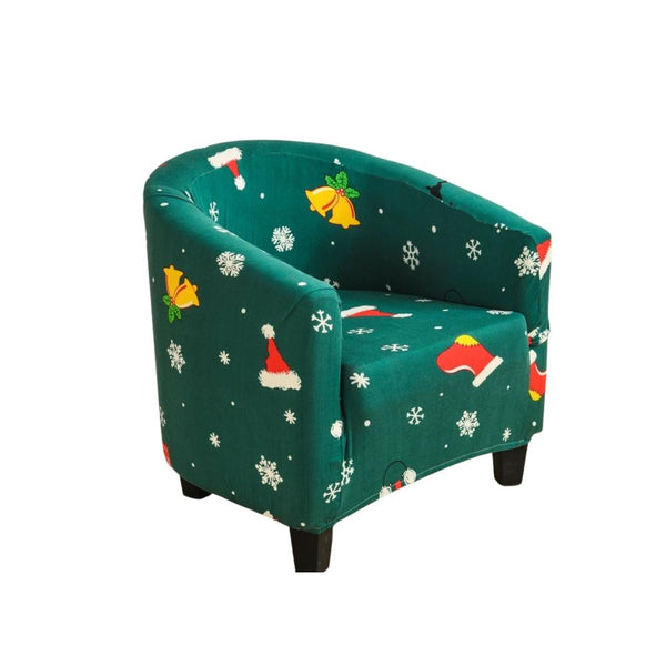 Sofa Cover Green Christmas Design Dust Proof Chair Tub Slipcover Decor Slipcovers