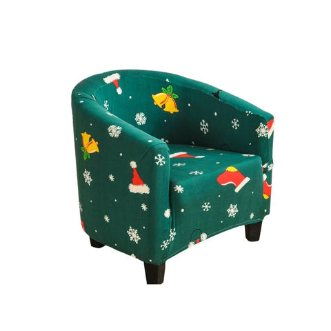 Sofa Cover Green Christmas Design Dust Proof Chair Tub Slipcover Decor Slipcovers