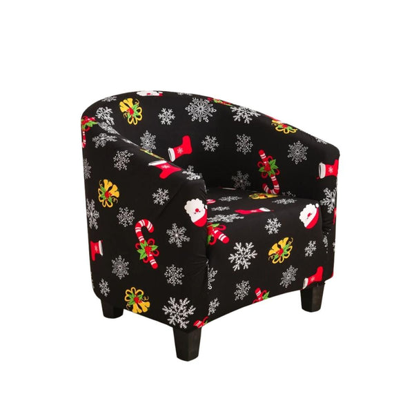 Sofa Cover Black Christmas Design Dust Proof Chair Tub Slipcover Decor Slipcovers