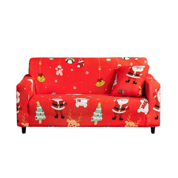 Sofa Cover Red Mix Christmas Design Non Slip Stretchable Slipcover For Furniture Slipcovers