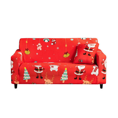 Sofa Cover Red Mix Christmas Design Non Slip Stretchable Slipcover For Furniture Slipcovers
