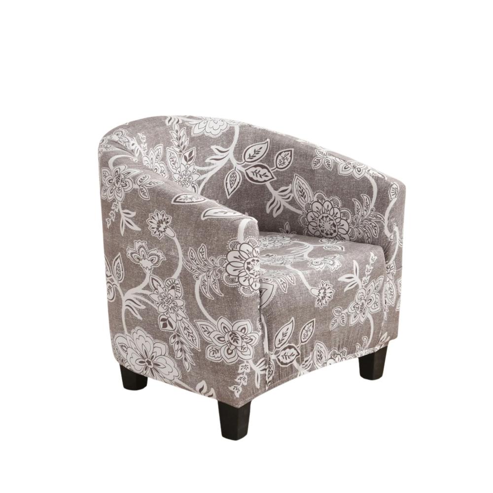Sofa Cover Light Gray Bohemian Style Dust Proof Chair Tub Slipcover Decor Slipcovers