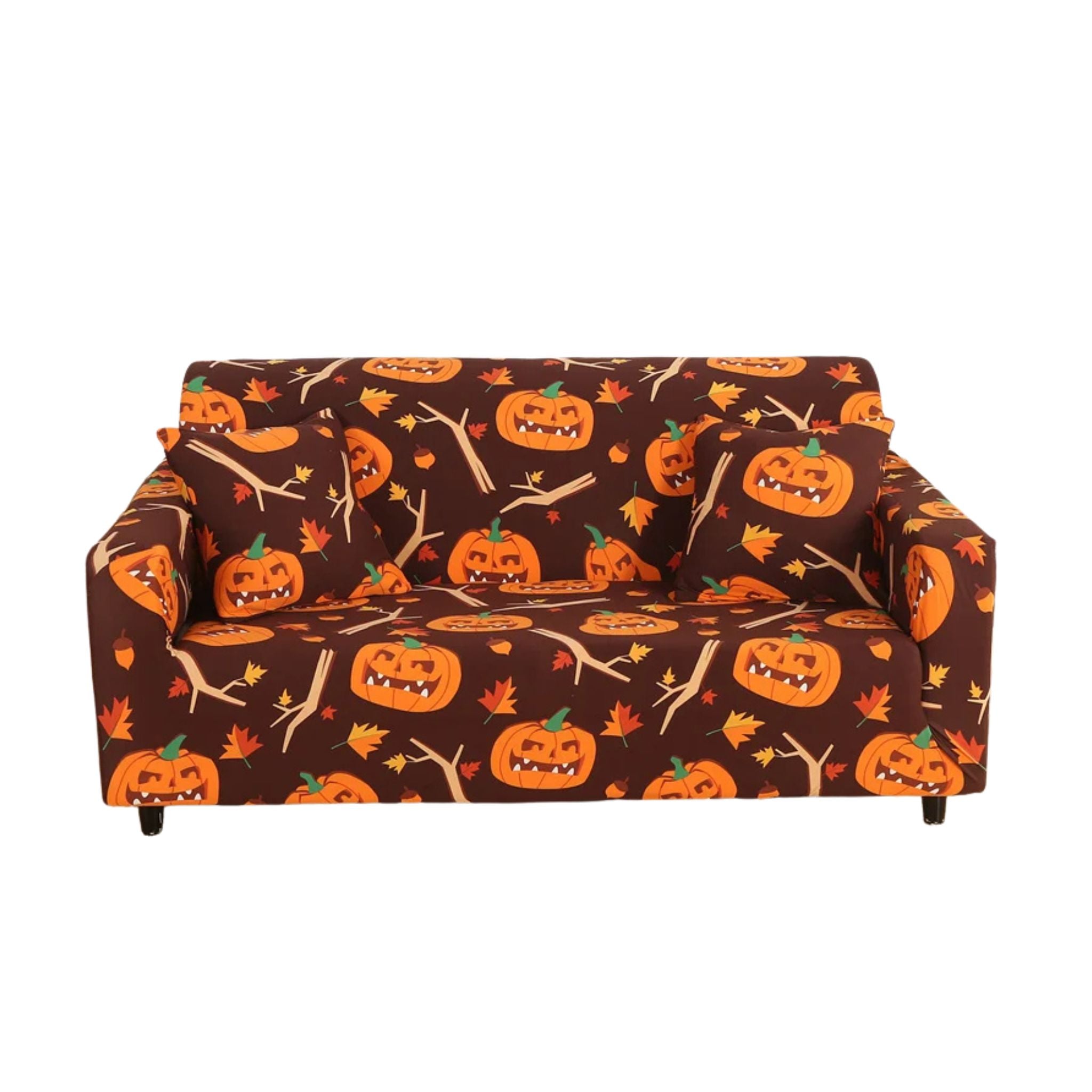 Sofa Cover Halloween Pumpkin Design Stretchable Non Slip Slipcover For Slipcovers