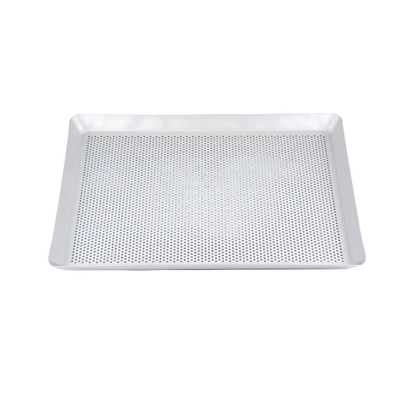 Baking Tray Silver 1 Piece Rectangular Perforated Oven Pastry Sheet Pan Baking Trays