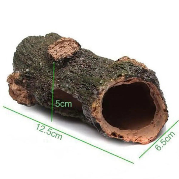 Aquarium Hollow Tree Tunnel Cave Ornament For Fish Shrimp Turtle Hiding Shelter Aquariums