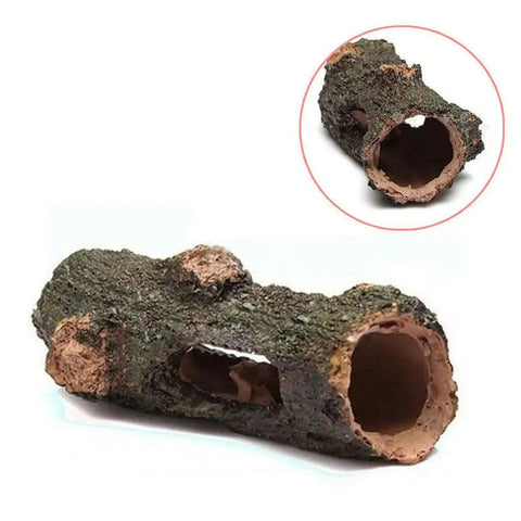 Aquarium Hollow Tree Tunnel Cave Ornament For Fish Shrimp Hiding Shelter Aquariums