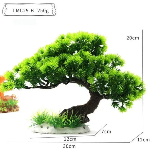 Aquarium Ornaments Simulation Plants Fish Tank Landscaping Decorations Plastic Water Flowers Trees Rocks Accessories Aquariums