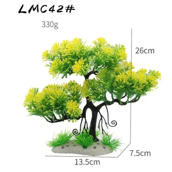Aquarium Ornaments Simulation Plants Fish Tank Landscaping Decorations Plastic Water Flowers Trees Rocks Accessories Aquariums