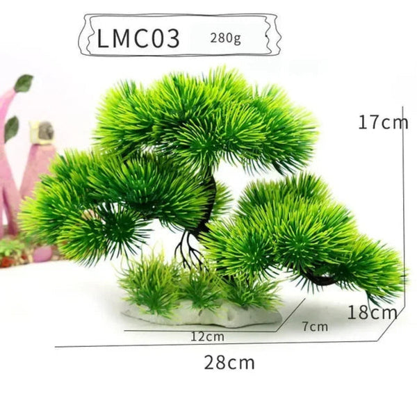 Aquarium Ornaments Simulation Plants Fish Tank Landscaping Decorations Plastic Water Flowers Trees Rocks Accessories Aquariums