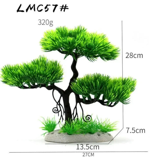 Aquarium Ornaments Simulation Plants Fish Tank Landscaping Decorations Plastic Water Flowers Trees Rocks Accessories Aquariums