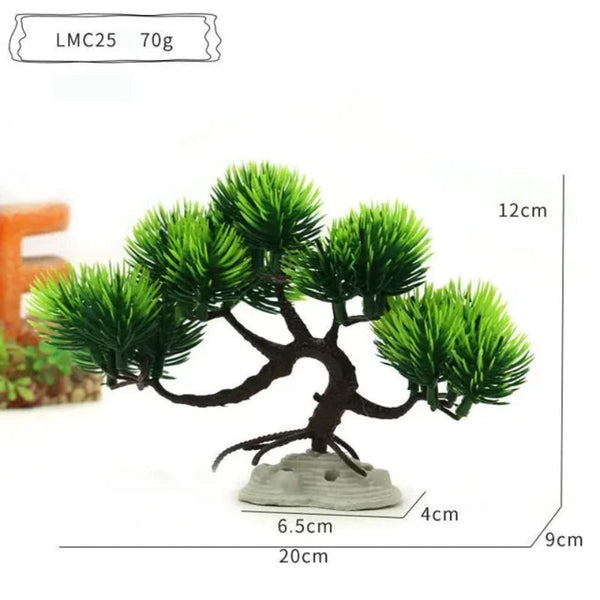 Aquarium Ornaments Simulation Plants Fish Tank Landscaping Decorations Plastic Water Flowers Trees Rocks Accessories Aquariums