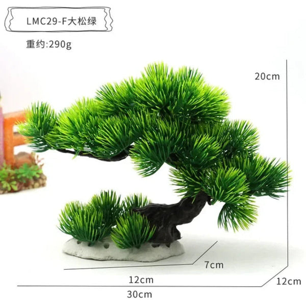 Aquarium Ornaments Simulation Plants Fish Tank Landscaping Decorations Plastic Water Flowers Trees Rocks Accessories Aquariums