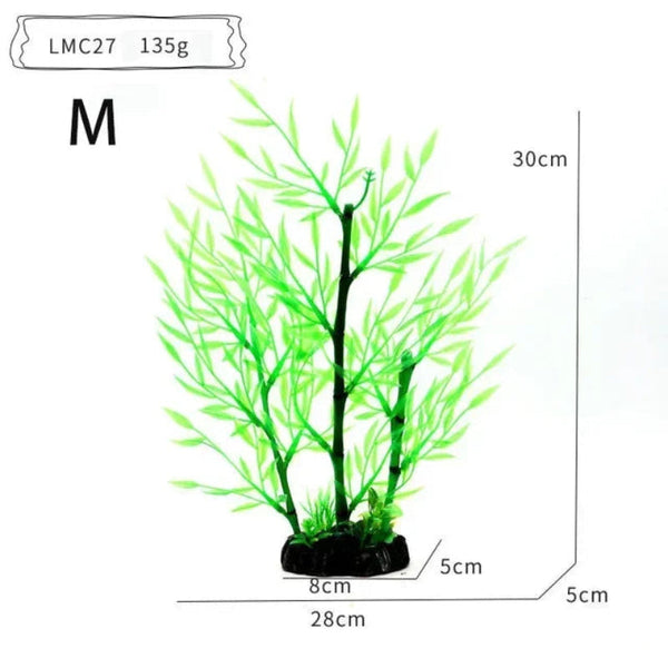 Aquarium Ornaments Simulation Plants Fish Tank Landscaping Decorations Plastic Water Flowers Trees Rocks Accessories Aquariums