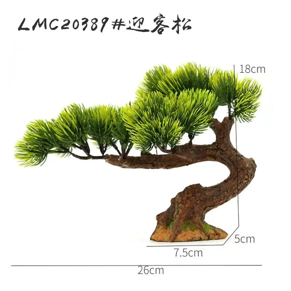 Aquarium Ornaments Simulation Plants Fish Tank Landscaping Decorations Plastic Water Flowers Trees Rocks Accessories Aquariums