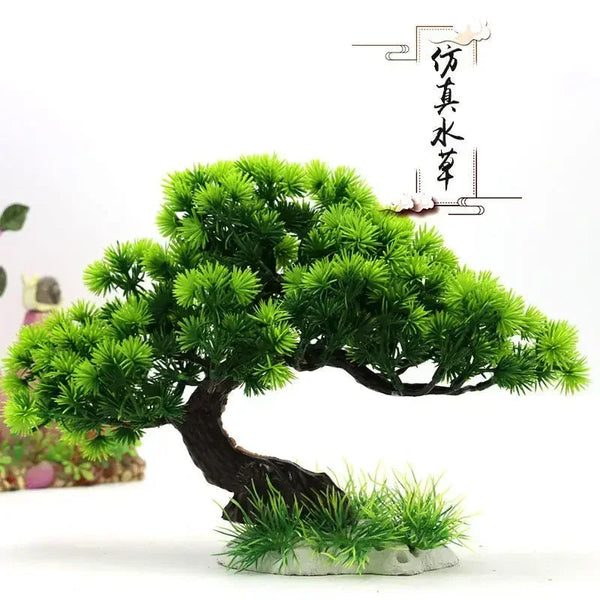 Aquarium Ornaments Simulation Plants Fish Tank Landscaping Decorations Plastic Water Flowers Trees Rocks Accessories Aquariums