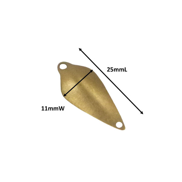 Artizan Smooth Arrowhead Blade Brass 25Mml X 11Mmw Qty Baits & Lures