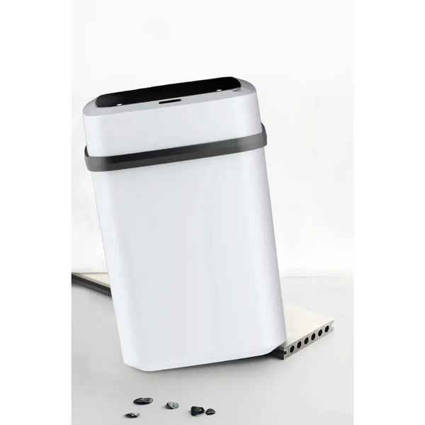 Automatic Sensor Trash Can Smart Touchless White Kitchen Bathroom Waterproof 13L Electric Garbage With Lid Rubbish Bins