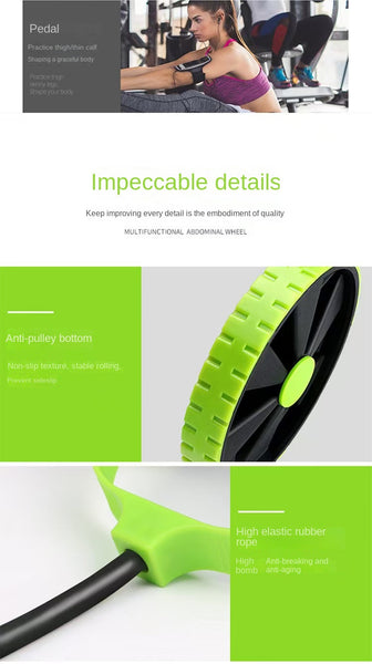 Cross Border Multi Functional Abdominal Trainer Wheel Twist Plate Roller Premium Rotating With Pull Rope Abdominal Machines