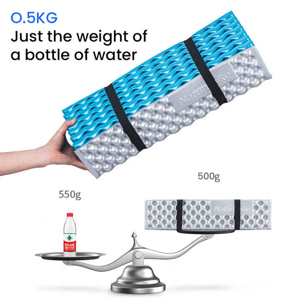 Thicken Egg Mattress. Foldable Camping Pad With Aluminum Membrane For Moisture Proof Ixpe Foam Sleeping Mats