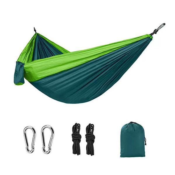 Light Double Nylon Camping Hammock With Straps. Great For Trips Beach Yard & Garden. Hammocks