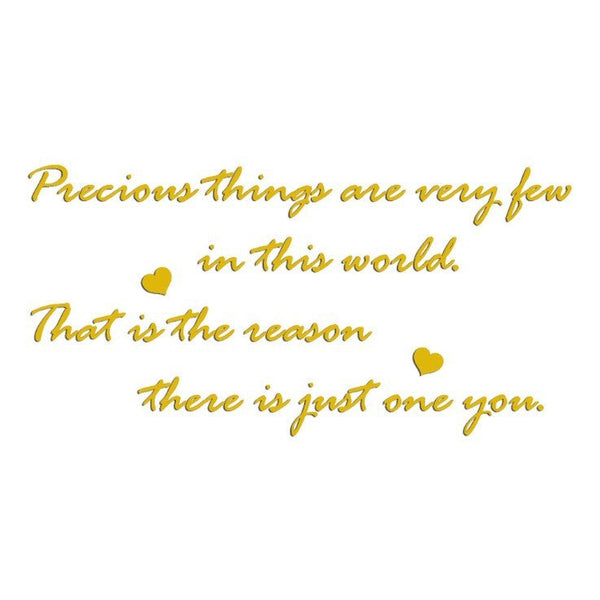 Precious English Letter Acrylic Mirror Surface Sticker Literary Sentence Background Wall Decoration Self Adhesive 3D Wall Decals & Stickers