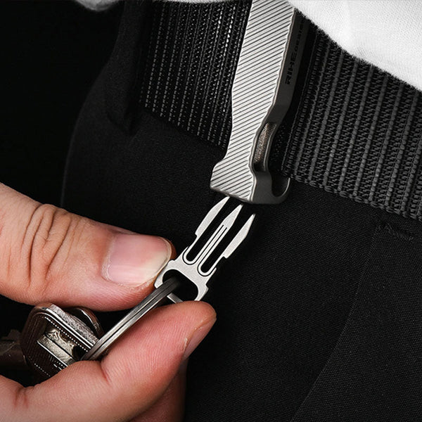 Titanium Waist Belt Buckle & Keychain. Portable Edc Outdoor Tool Belts