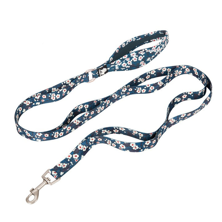 True Love Floral Multi Handle Dog Lead Blue S Leads & Head Collars