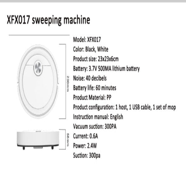 Smart Home Robotic Vacuum Cleaner With Mopping Function And Charging Capability Vacuum Cleaners